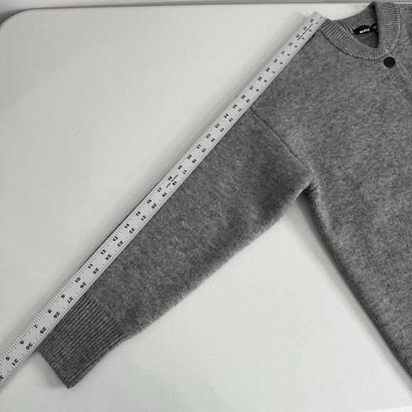 RD Style Womens Jorgina Baseball Jacket M Gray Adore You Smile Academia Cardigan - Picture 7 of 12